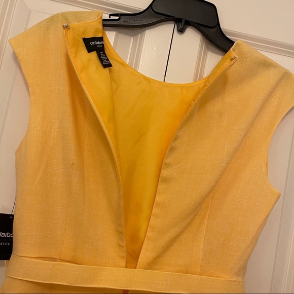 Liz Claiborne Short Sleeve Yellow Sheath Dress - Picture 11 of 12
